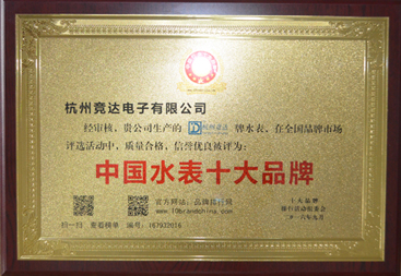 “2016年度中國水表十大品牌總評(píng)榜”榮耀揭曉！
